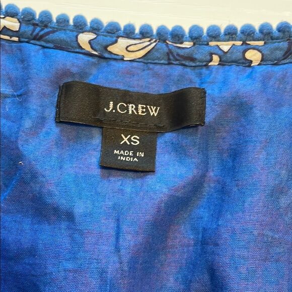 J Crew Cerulean Block Print Tulum Midi Dress XS - Picture 4 of 9